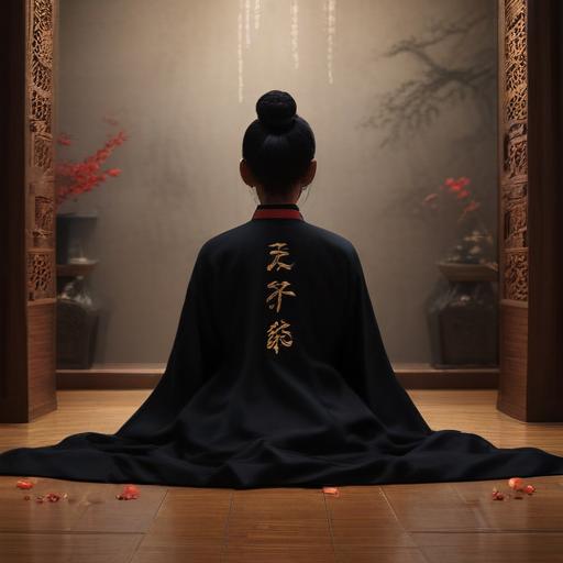 汉字“丧”的艺术化图片 (Artistic image for character 丧)
