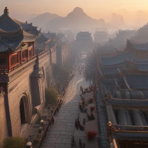 汉字“京”的艺术化图片 (Artistic image for character 京)