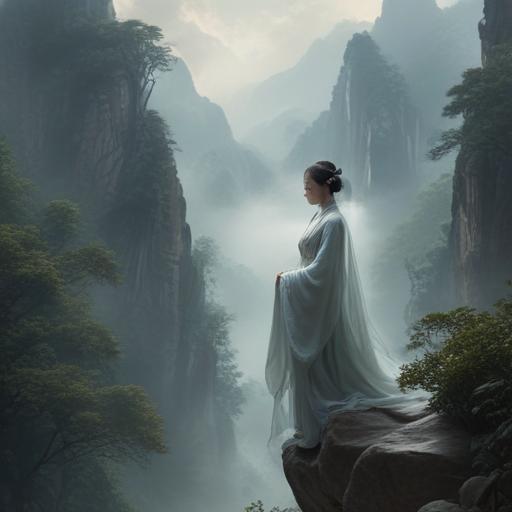 汉字“仙”的艺术化图片 (Artistic image for character 仙)