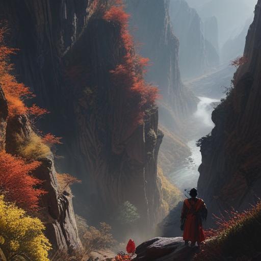 汉字“危”的艺术化图片 (Artistic image for character 危)