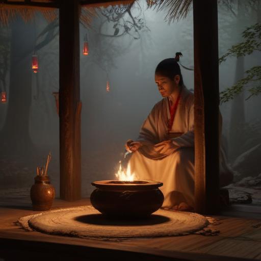汉字“咒”的艺术化图片 (Artistic image for character 咒)