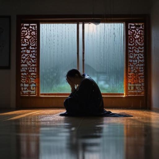 汉字“哀”的艺术化图片 (Artistic image for character 哀)
