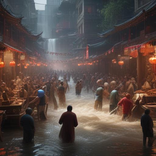 汉字“哗”的艺术化图片 (Artistic image for character 哗)