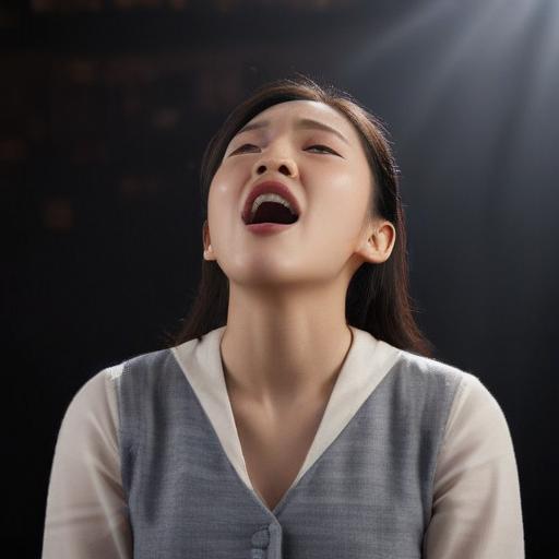汉字“嗓”的艺术化图片 (Artistic image for character 嗓)