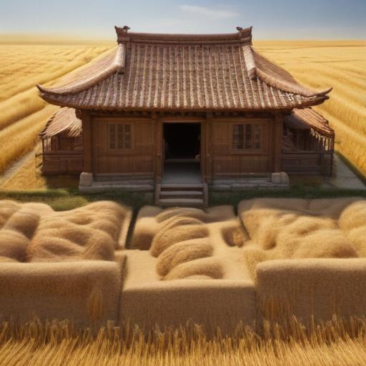 汉字“囤”的艺术化图片 (Artistic image for character 囤)