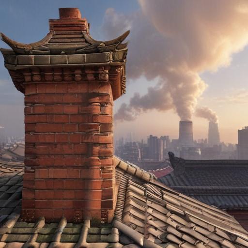汉字“囱”的艺术化图片 (Artistic image for character 囱)