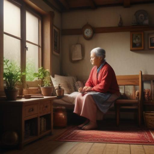 汉字“婆”的艺术化图片 (Artistic image for character 婆)