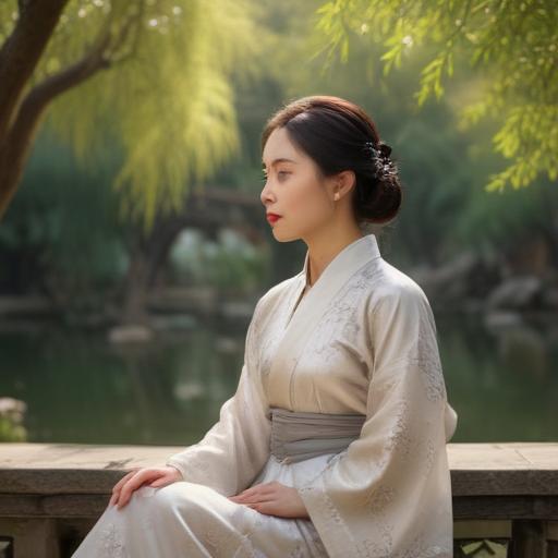 汉字“婉”的艺术化图片 (Artistic image for character 婉)