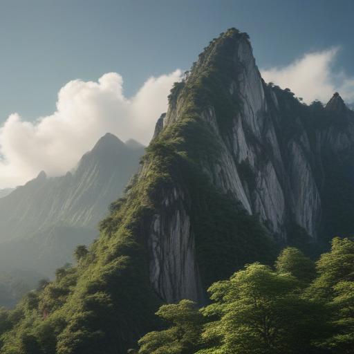 汉字“山”的艺术化图片 (Artistic image for character 山)