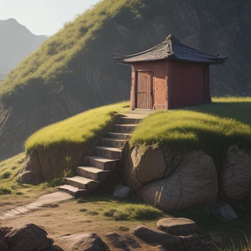 汉字“岗”的艺术化图片 (Artistic image for character 岗)