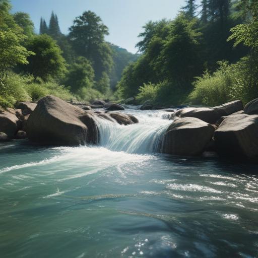 汉字“水”的艺术化图片 (Artistic image for character 水)