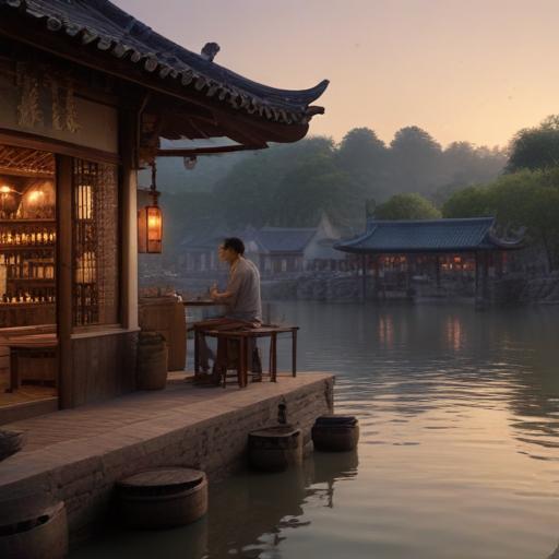 汉字“沽”的艺术化图片 (Artistic image for character 沽)