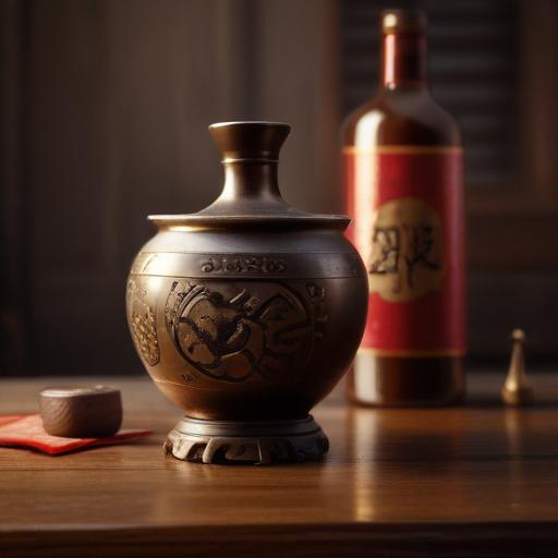 汉字“爵”的艺术化图片 (Artistic image for character 爵)