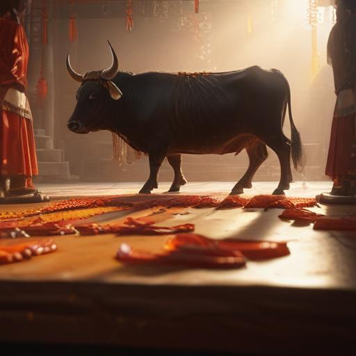 汉字“牺”的艺术化图片 (Artistic image for character 牺)