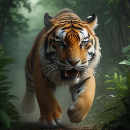 汉字“猛”的艺术化图片 (Artistic image for character 猛)
