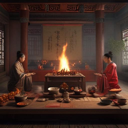 汉字“祭”的艺术化图片 (Artistic image for character 祭)