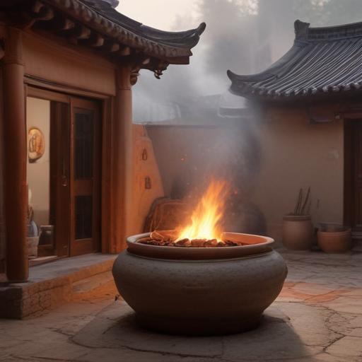 汉字“窑”的艺术化图片 (Artistic image for character 窑)