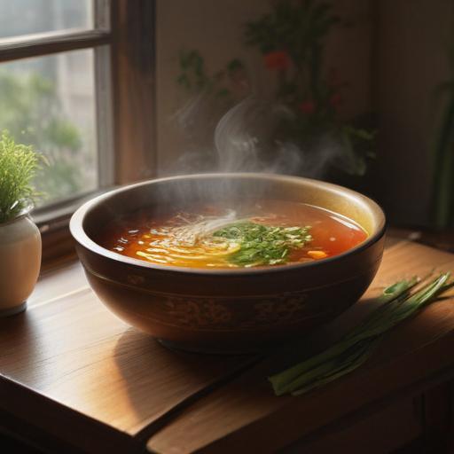 汉字“羹”的艺术化图片 (Artistic image for character 羹)