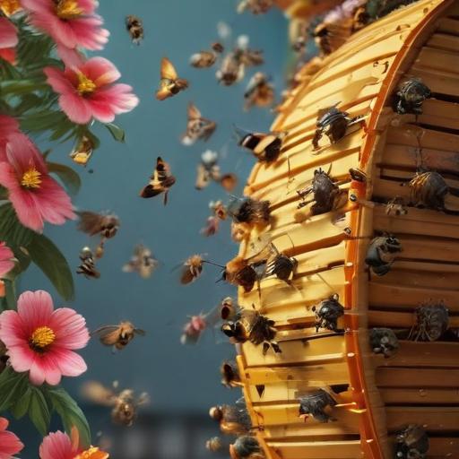 汉字“蜂”的艺术化图片 (Artistic image for character 蜂)