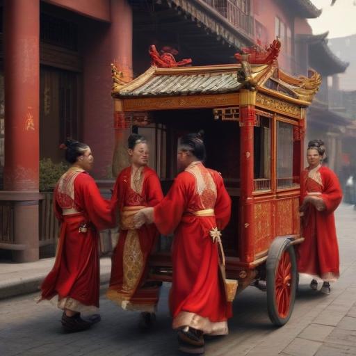 汉字“轿”的艺术化图片 (Artistic image for character 轿)