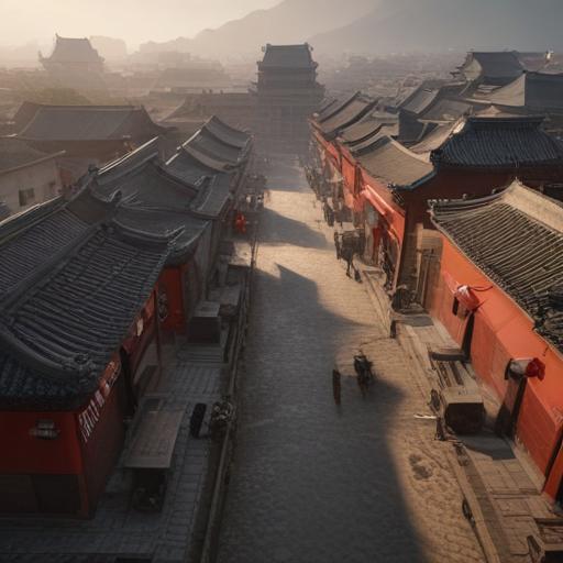 汉字“邑”的艺术化图片 (Artistic image for character 邑)