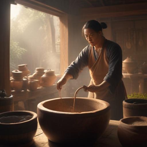 汉字“酿”的艺术化图片 (Artistic image for character 酿)
