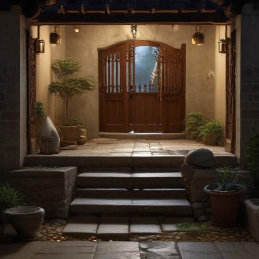 汉字“闲”的艺术化图片 (Artistic image for character 闲)